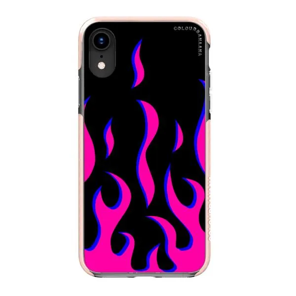 iPhone Case - Black & Pink Flames