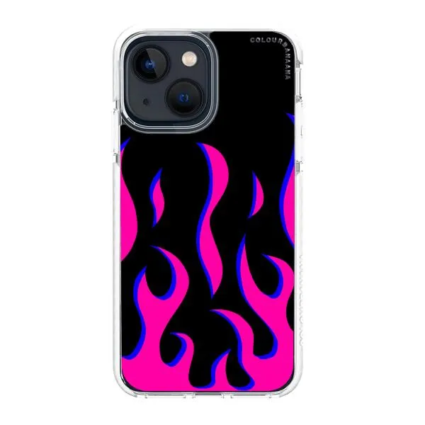 iPhone Case - Black & Pink Flames