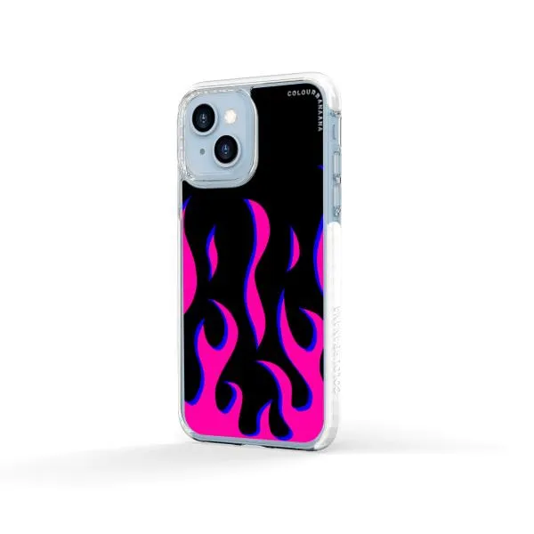 iPhone Case - Black & Pink Flames