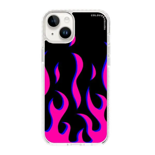 iPhone Case - Black & Pink Flames