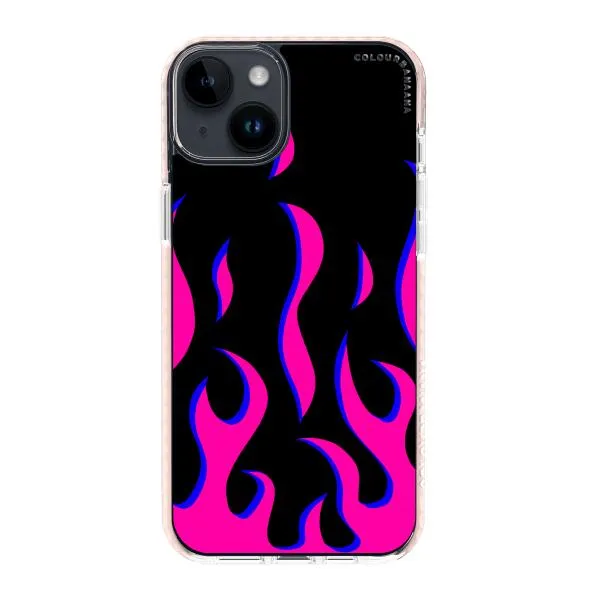 iPhone Case - Black & Pink Flames