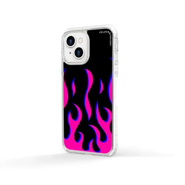 iPhone Case - Black & Pink Flames