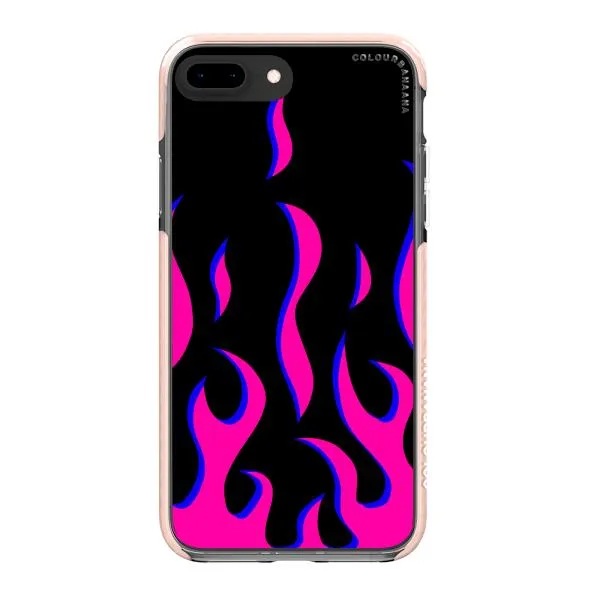 iPhone Case - Black & Pink Flames