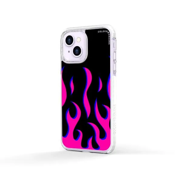 iPhone Case - Black & Pink Flames