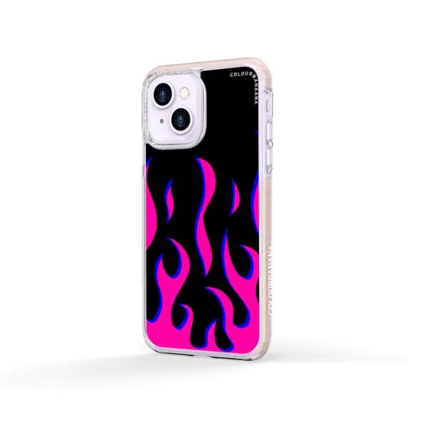 iPhone Case - Black & Pink Flames