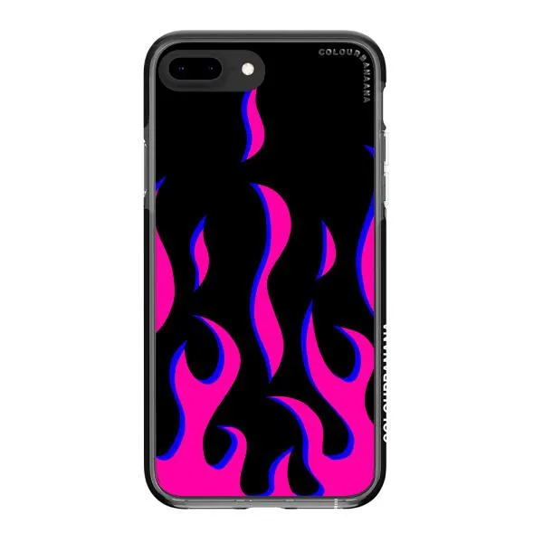 iPhone Case - Black & Pink Flames