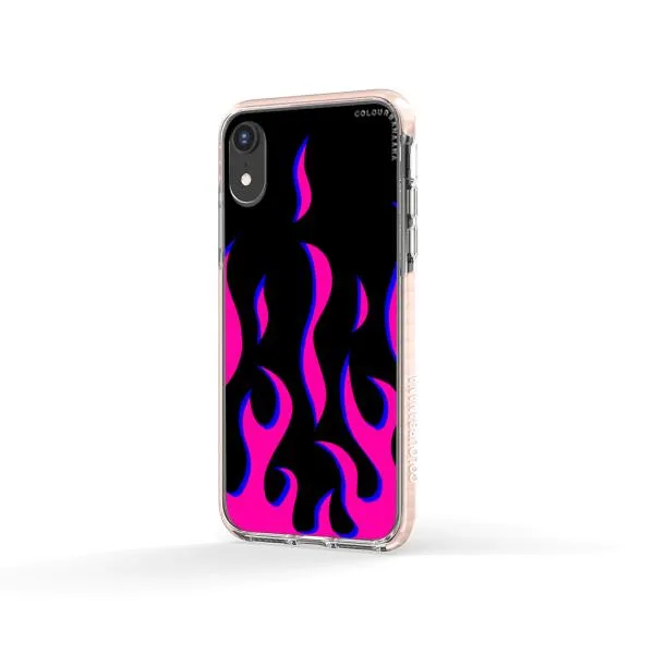 iPhone Case - Black & Pink Flames