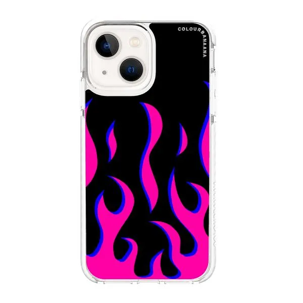 iPhone Case - Black & Pink Flames