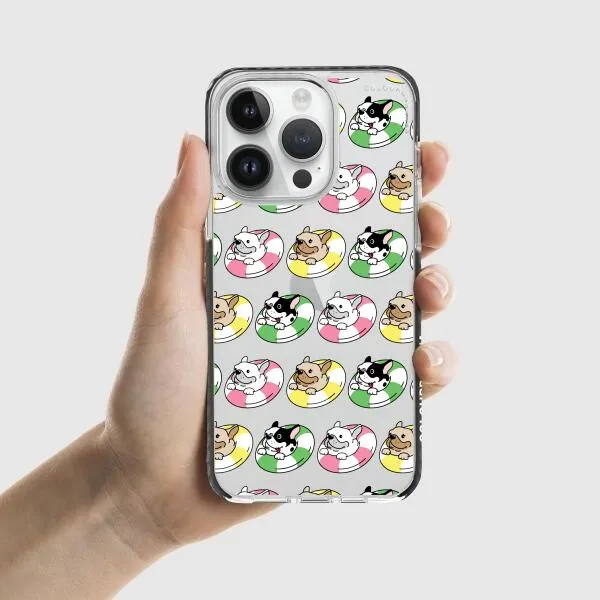 iPhone Case - Dogs with Pool Floats