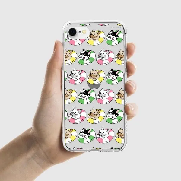 iPhone Case - Dogs with Pool Floats