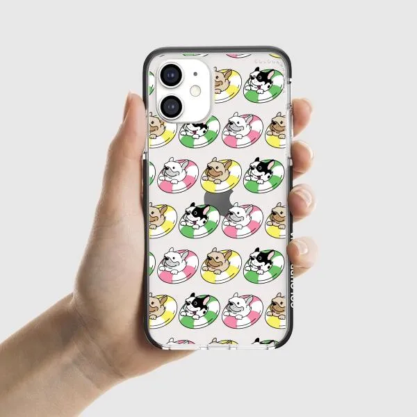 iPhone Case - Dogs with Pool Floats