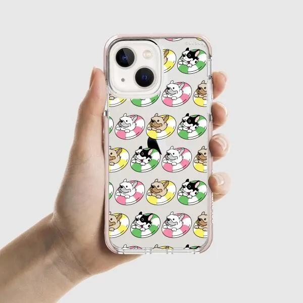 iPhone Case - Dogs with Pool Floats