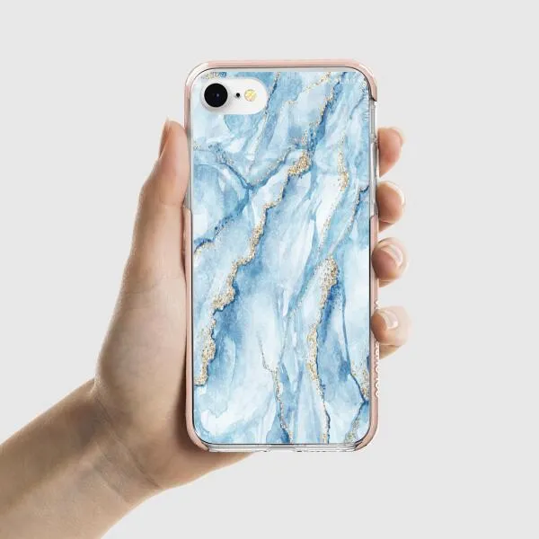 iPhone Case - Pale Blue Marble