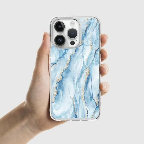 iPhone Case - Pale Blue Marble