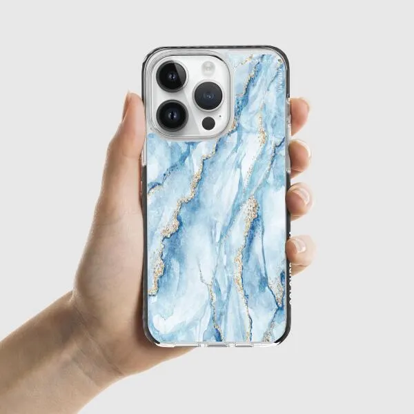 iPhone Case - Pale Blue Marble