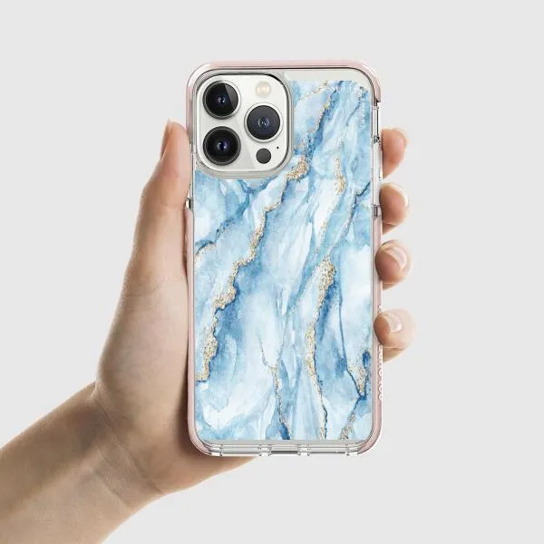 iPhone Case - Pale Blue Marble