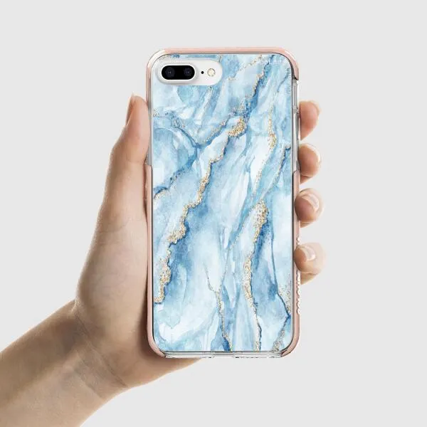 iPhone Case - Pale Blue Marble