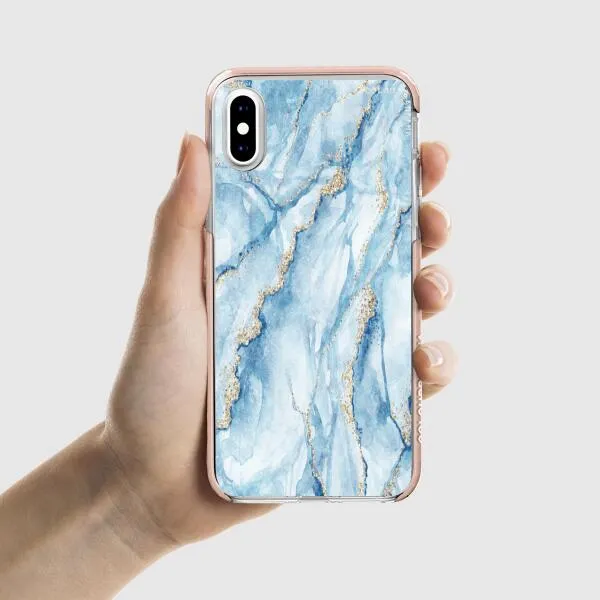 iPhone Case - Pale Blue Marble