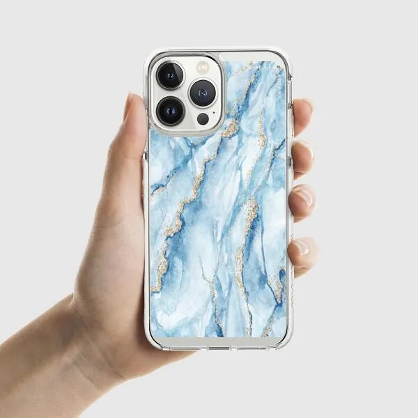 iPhone Case - Pale Blue Marble