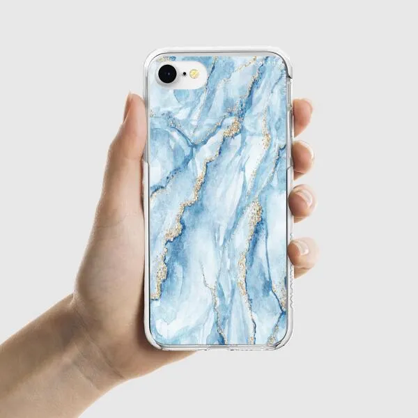 iPhone Case - Pale Blue Marble
