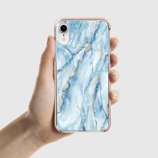 iPhone Case - Pale Blue Marble