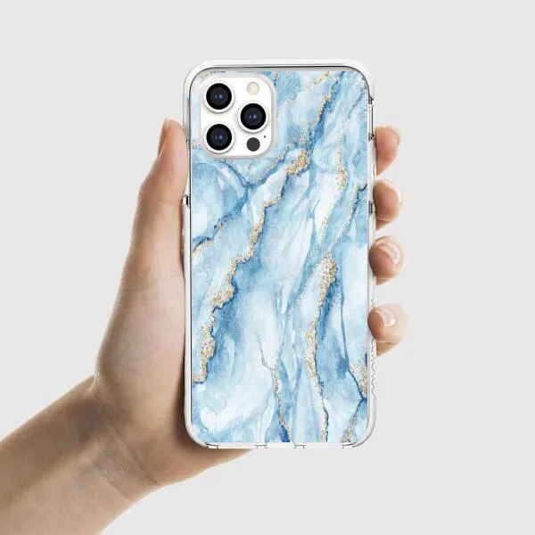iPhone Case - Pale Blue Marble