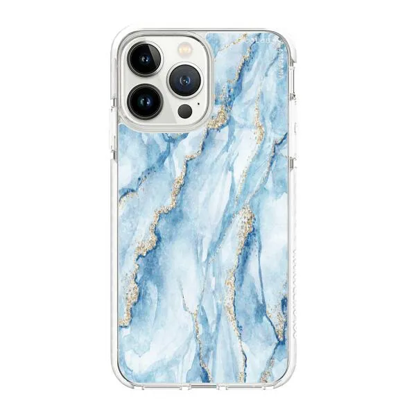 iPhone Case - Pale Blue Marble
