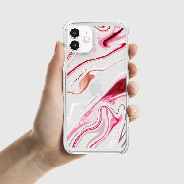 iPhone Case - Pink Liquid Marble