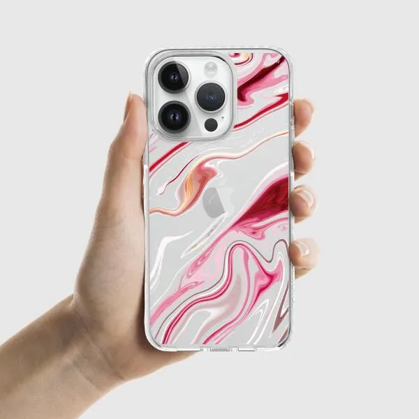 iPhone Case - Pink Liquid Marble