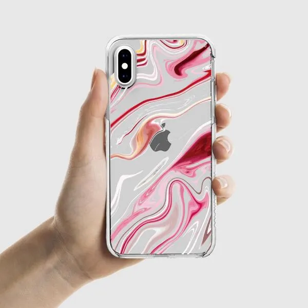 iPhone Case - Pink Liquid Marble