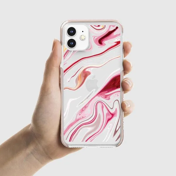 iPhone Case - Pink Liquid Marble