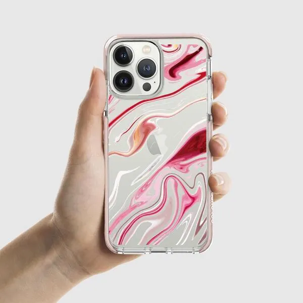 iPhone Case - Pink Liquid Marble