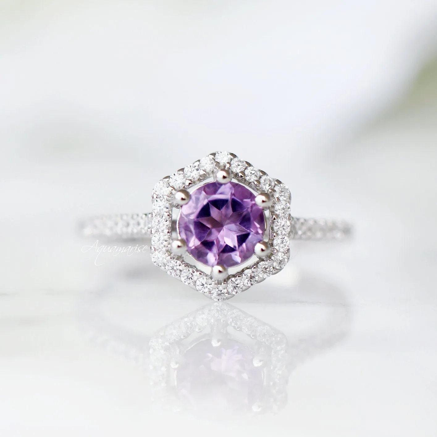Isabelle Amethyst Ring- Sterling Silver