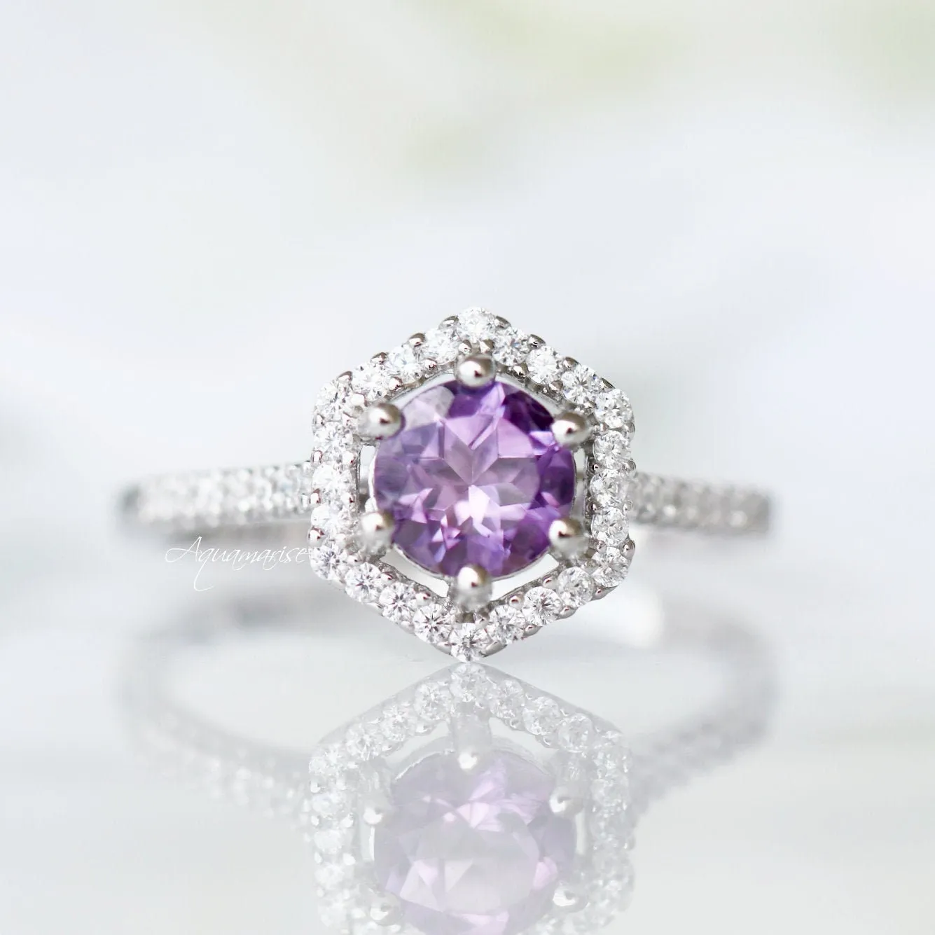 Isabelle Amethyst Ring- Sterling Silver