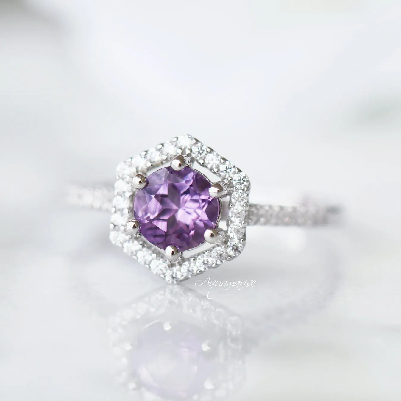 Isabelle Amethyst Ring- Sterling Silver