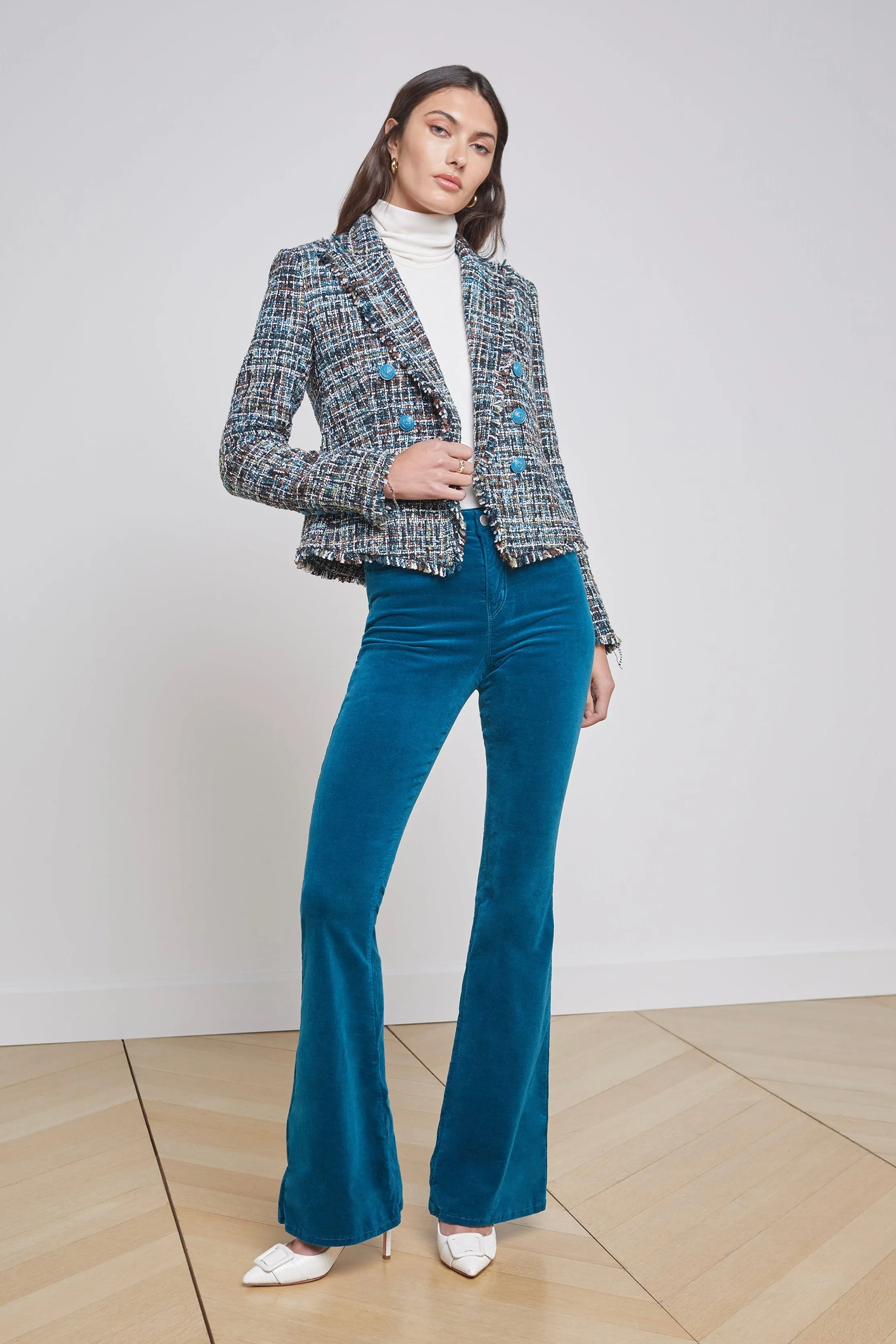 L'Agence Brooke Blazer with Fringe
