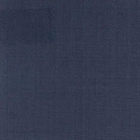 Midnight Blue Herringbone With Comfort Stretch