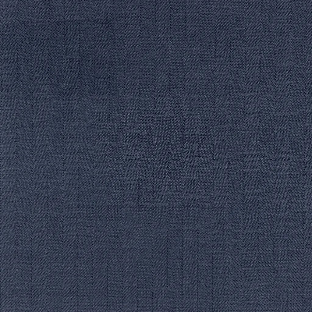 Midnight Blue Herringbone With Comfort Stretch
