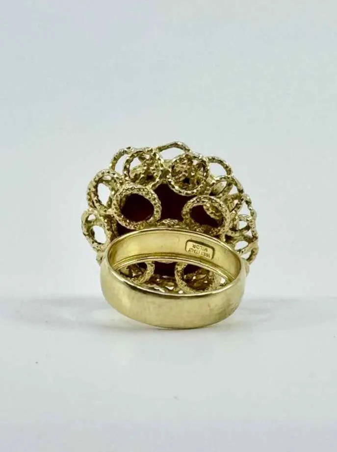 MILOR 14K Amethyst Crystal Ring
