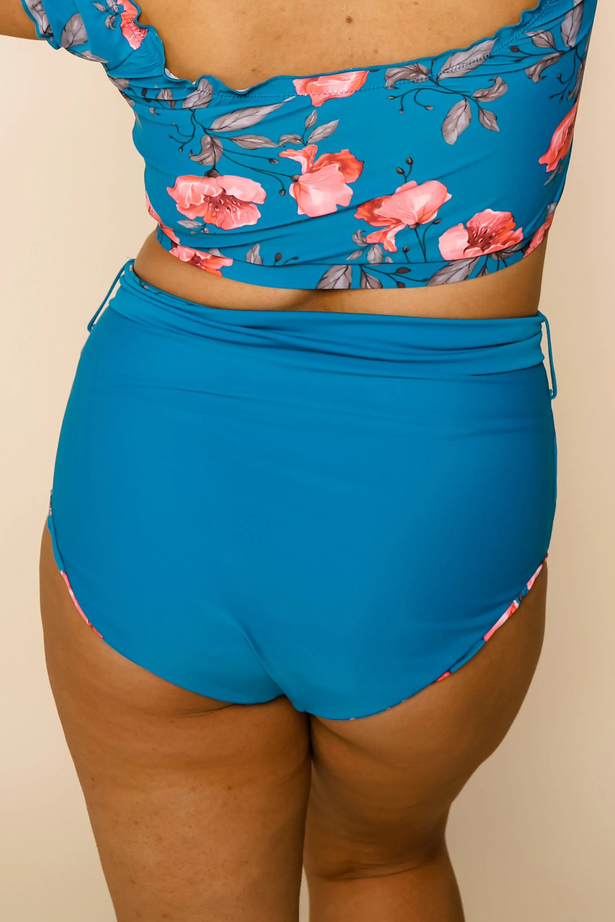 Nori Reversible Bottoms | Blue/Blue Floral | Final Sale