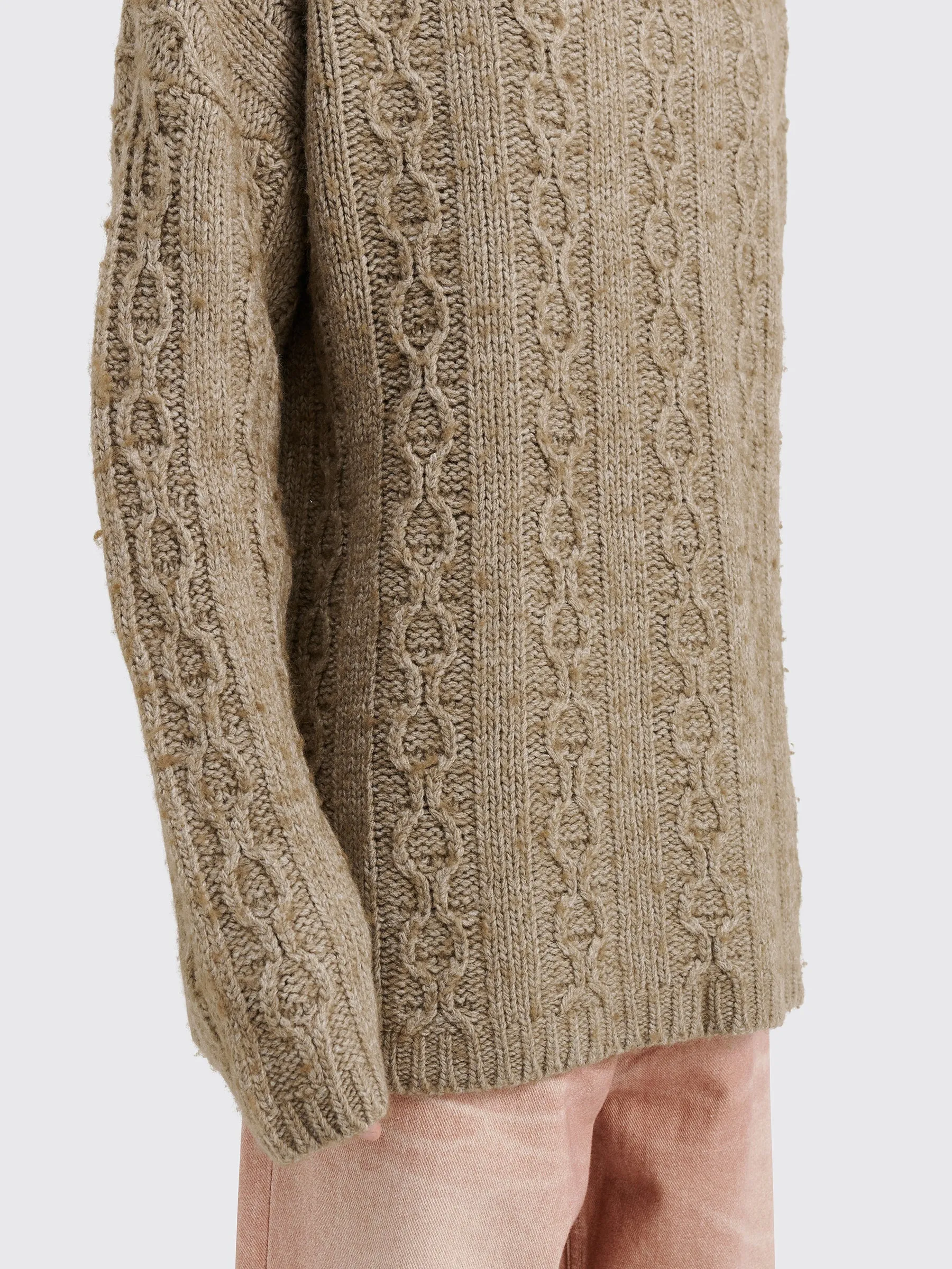 Our Legacy Funky Chain Knit Popover Roundneck Sweater Peafowl