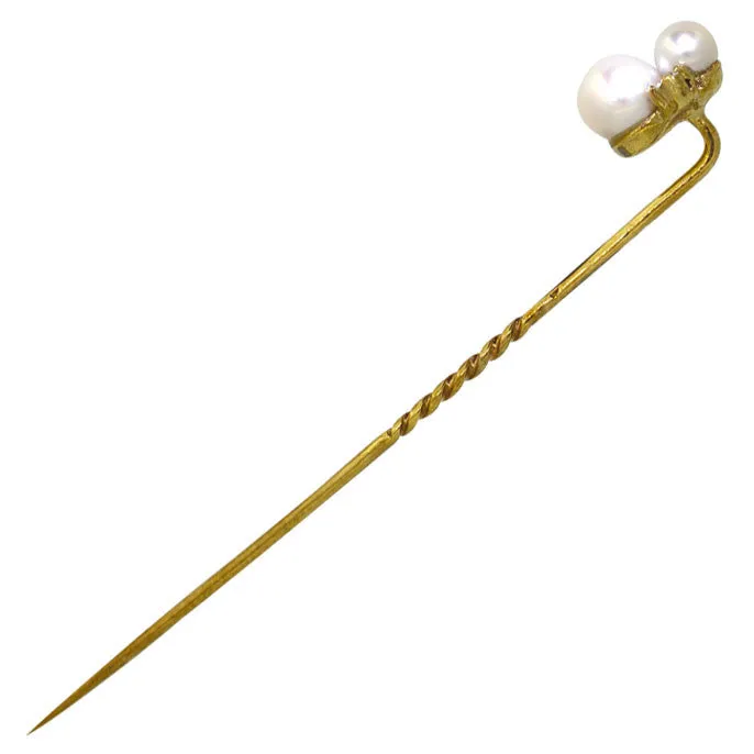 Pearl & Diamond Tie Pin