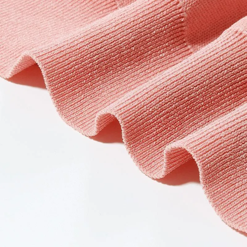 Pink Jacquard Women Knit Top