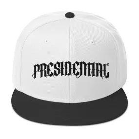 Presidential® Snapback Hat Black letter Presidential Logo