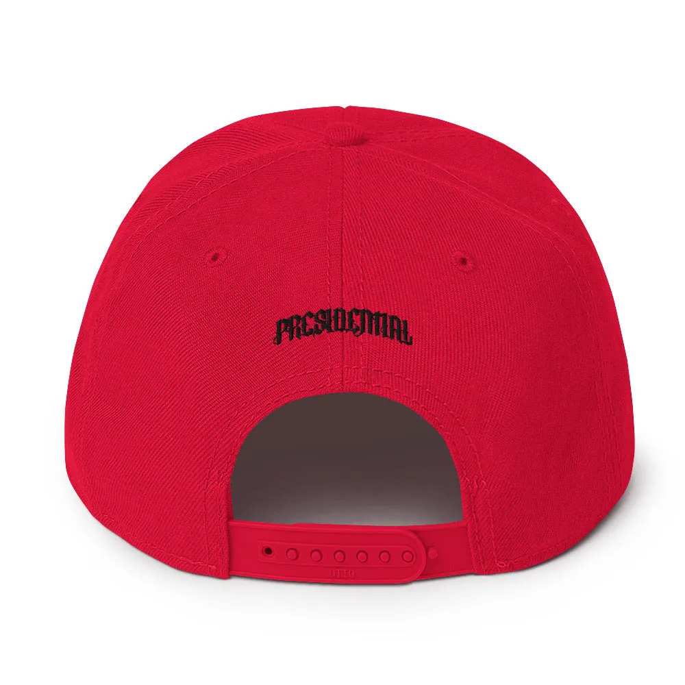 Presidential® Snapback Hat Black letter Presidential Logo