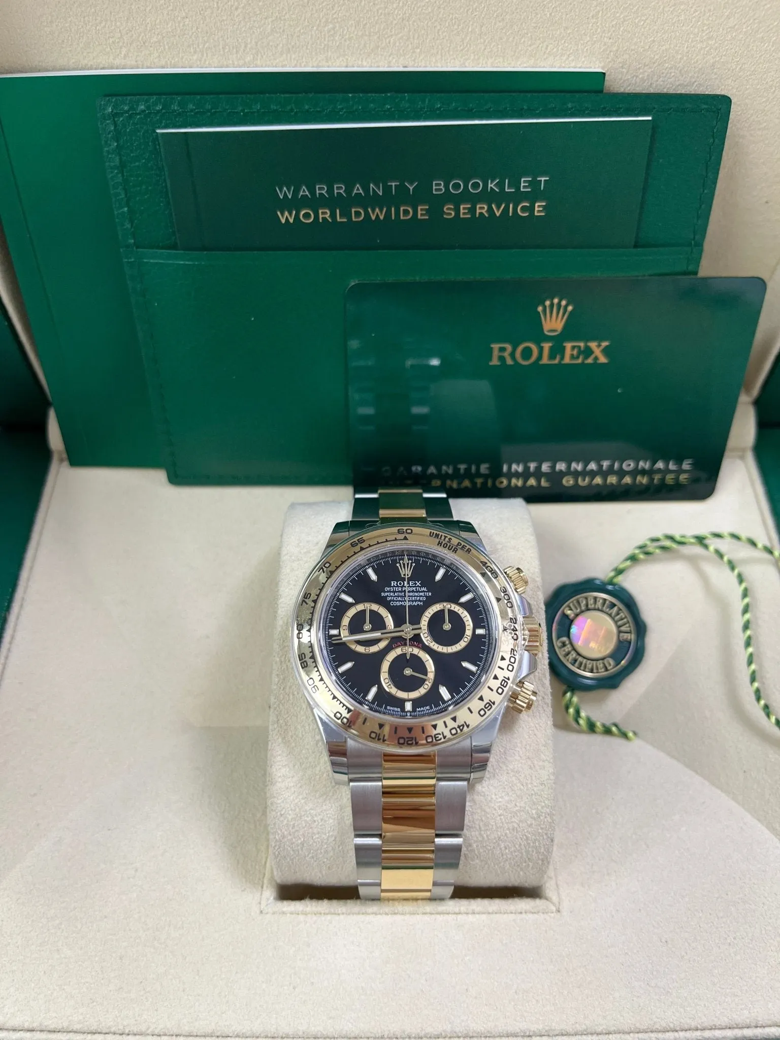Rolex Daytona Yellow Gold and Steel Daytona Black Index Dial - Oyster Bracelet 126503