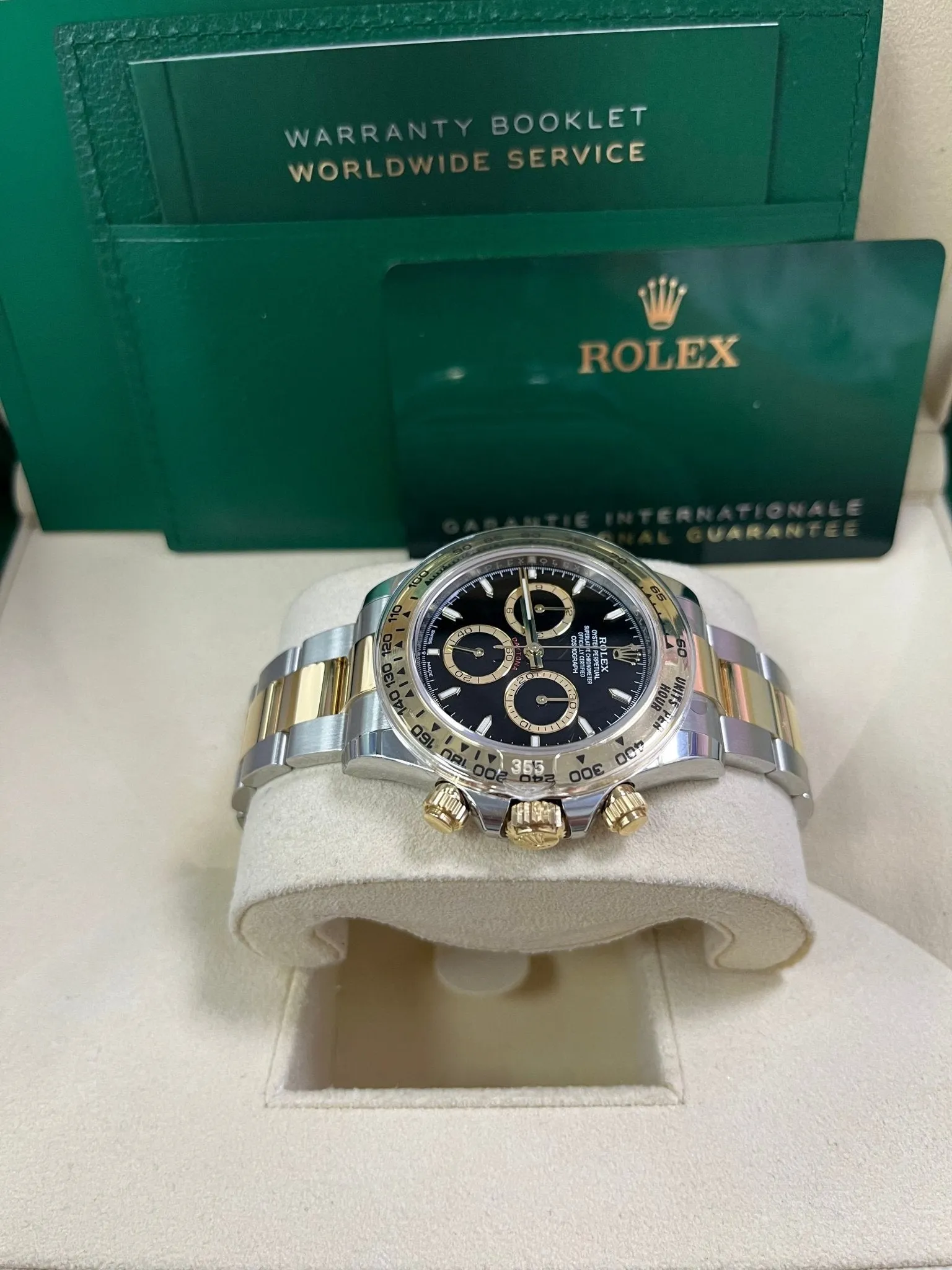 Rolex Daytona Yellow Gold and Steel Daytona Black Index Dial - Oyster Bracelet 126503