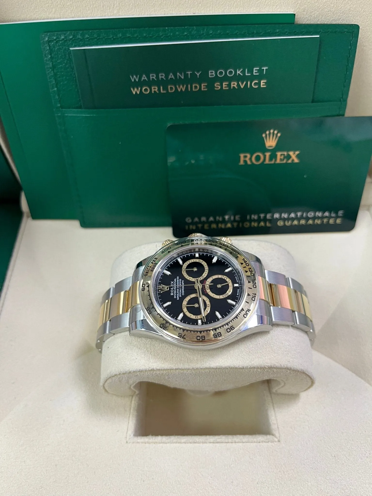Rolex Daytona Yellow Gold and Steel Daytona Black Index Dial - Oyster Bracelet 126503