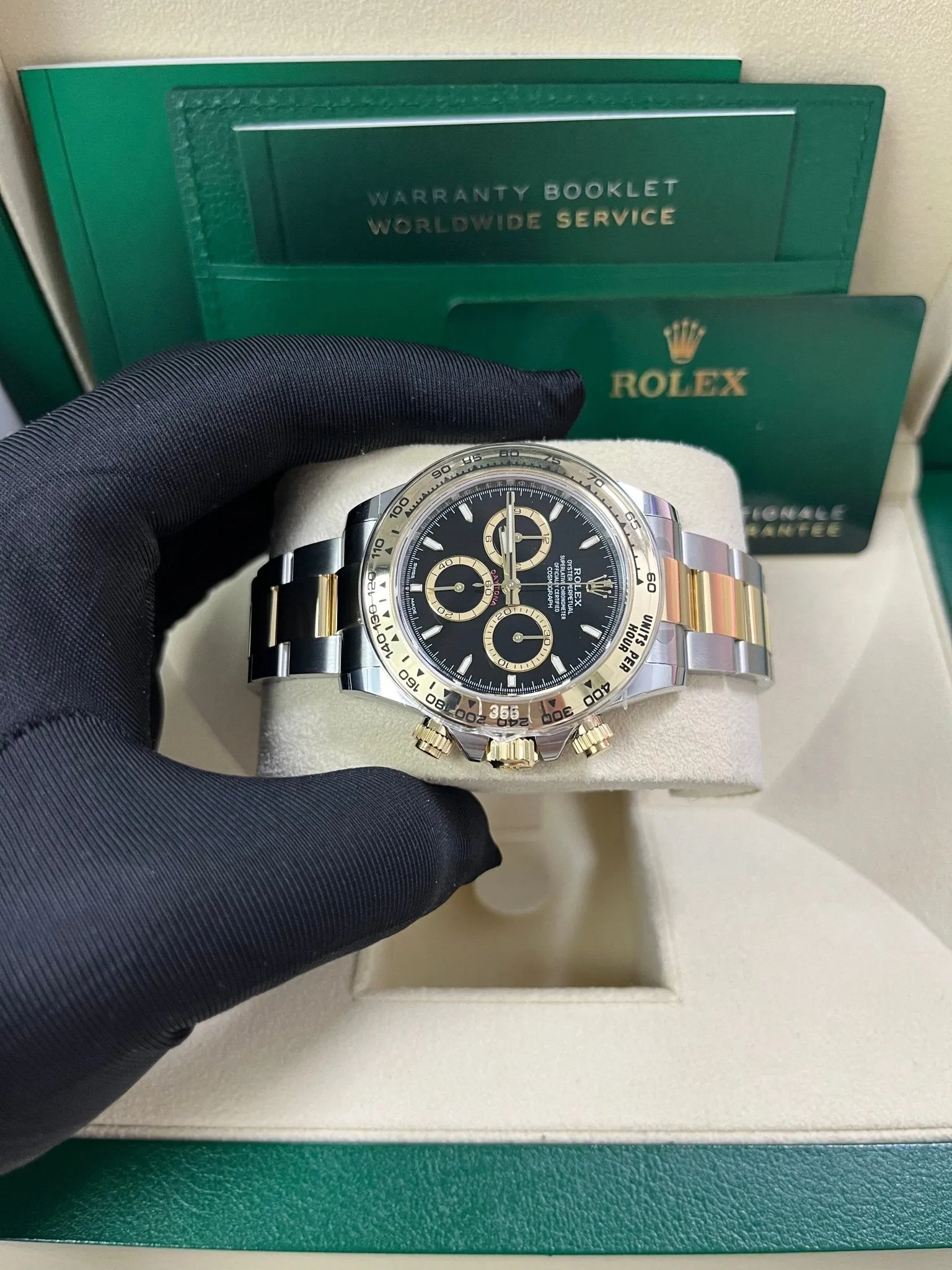 Rolex Daytona Yellow Gold and Steel Daytona Black Index Dial - Oyster Bracelet 126503