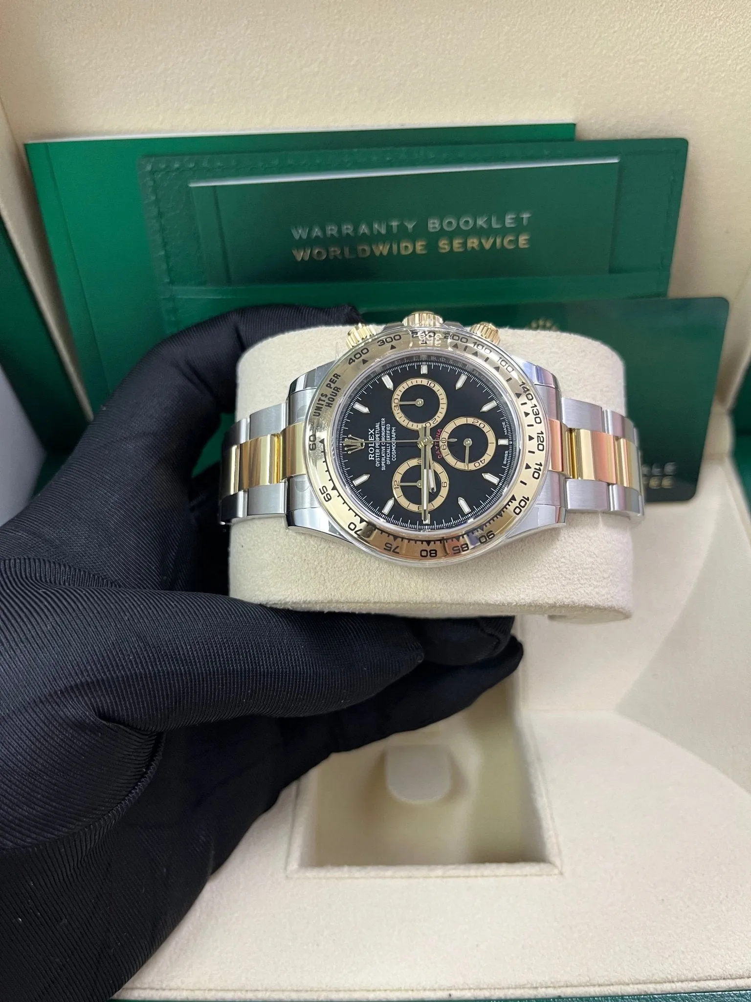 Rolex Daytona Yellow Gold and Steel Daytona Black Index Dial - Oyster Bracelet 126503